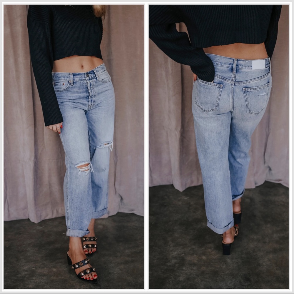 Pistola Presley High Rise Relaxed  Roller Jean in Los Feliz Size 27